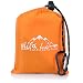 Compact Portable Kanga Pocket Blanket: Packable Outdoor Blankets for Camping - Sand Proof Beach Blanket & Water Resistant Picnic Blanket - Orange Mat With Carabiner Clip Carrying Pouch - 55" x 44"