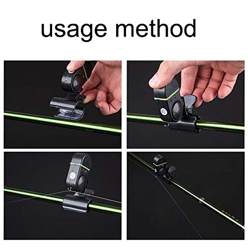 Waga Electronic Led Light Fishing Bite Alarm Indicator Throwing Rod Sea Pole Alarm Bell Clip #TOP1