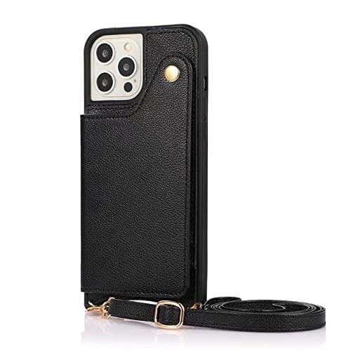 Housse portefeuille iPhone avec bandoulière pour garder les mains libres