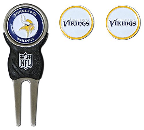 Team Golf NFL Minnesota Vikings Divot Tool Pack With 3