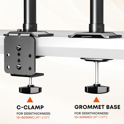 Soporte de monitor con bandeja para teclado articulado con pistón de gas de 17 a 32 pulgadas 6