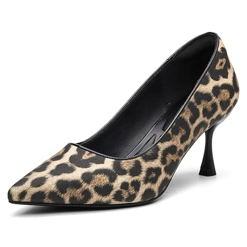 Women's Minimalist Pointed Toe Heeled Pumps Wide - Main Image