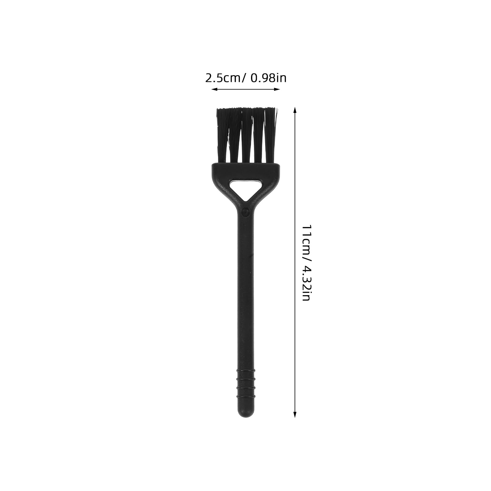 Lurrose Lot de 20 mini brosses de nettoyage pour rasoir électrique - Mini brosse à poils - Pour clavier - Pour peigne et presse à ail - Noir et blanc