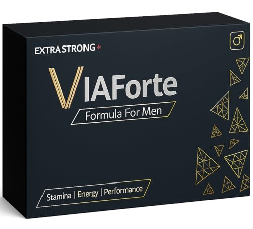 VIAForte Blue High Strength Power Pills for Men UK | Stamina, Endurance & Longer Performance Supplement | Fast Acting | Male Enhancing Tablet | Lasting Firmness | 6 Capsules | 1000mg