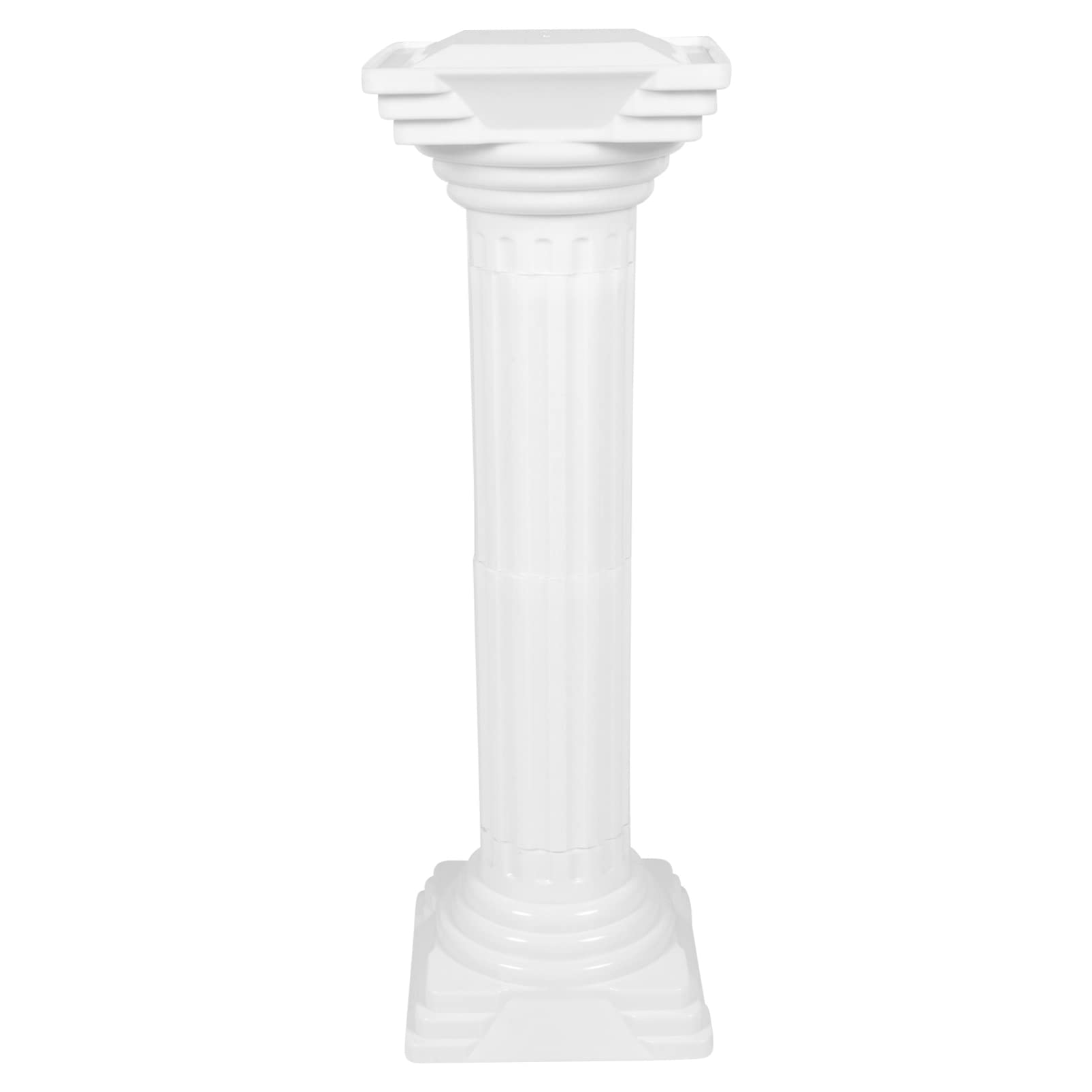 BESTonZON Zen Garden Plants Decor Outdoor Decor Roman Decorative Wedding PVC Columns, Decorative Pillars Columns, Decorative- Roman Style Corinthian- White 34inch Outdoor Wedding Decor