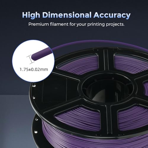 Image of FLASHFORGE Carbon Fiber PETG Filament 1.75mm, Carbon Fiber PETG 3D Printer Filament, 1KG Spool Dimensional Accuracy + /- 0.02mm, Lightweight & Heat-Resistant & Moisture Free (Iris Purple)