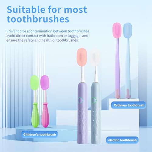 6 pcs toothbrush covers toothbrush covers capsreplaceable electric toothbrush head cover silicone toothbrush protector cap for household travel bathroom gymcamping