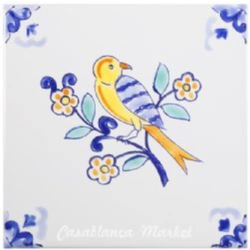 Casablanca Market Mt023 Mediterranean Ceramic Robin Decorative Tile #TOP12