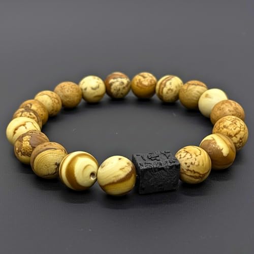 Image of THE MEN THING Natural Stone Bracelets - Adjustable Beaded Wristwear for Men & Boys (Multi-Design Collection)