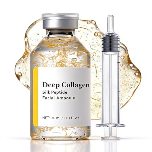 Ampolla Intensiva Reafirmante con Péptidos de Seda, Microneedling Facial Serum Antiarrugas, Serum Facial Mujer, Reduce las Líneas de Expresión, Reafirma la Piel, 30ml