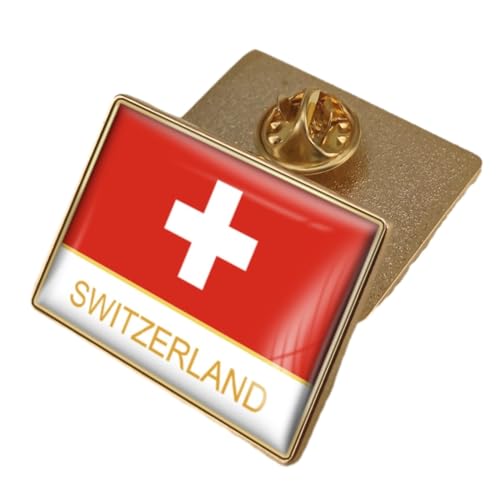 Broche de la bandera de Suiza para personalizar sombreros y ropa de viaje