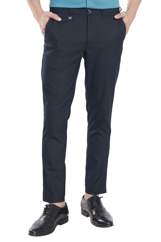 kamok Men Slim Fit Flexi Waist Stretchable Formal Trouser Wrinkle Resistant Tailored Fit Office Wear Pant-picture-14