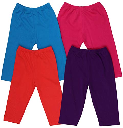 Image of ToBeInStyle Girl's 4 Pack Solid Color Lounging Casual Capri Pants Relaxed Fit