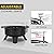 Hykolity 2 in 1 Fire Pit with Grill, Large 31" Wood Burning Fire Pit with Swivel Cooking Grate Outdoor Firepit for Backyard Bonfire Patio Outside Picnic BBQ, with Spark Cover, Fire Poker