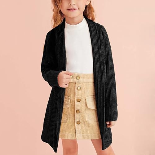 Girls' Cardigan SweaterCute Petal Buttons Cotton Long Sleeve Crewneck Sweater for 5~14 Years Girls3