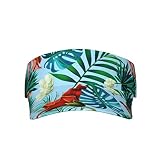 Hawaiian Tropical Flower Sport Sun Visor Hats Adjustable Empty Top Baseball Cap Flower Ball Caps for