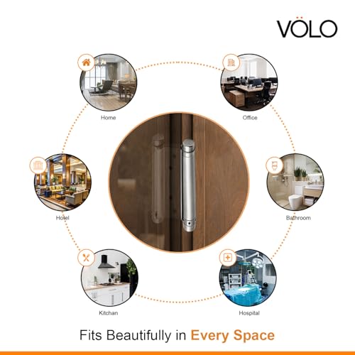 Image of Volo Double Action Hinge Saloon Door Hinges /Swinging Door Hinges Heavy Duty Self Closing with Screws (Pack of 2 Pcs.) (Stainless Steel 4 inch)