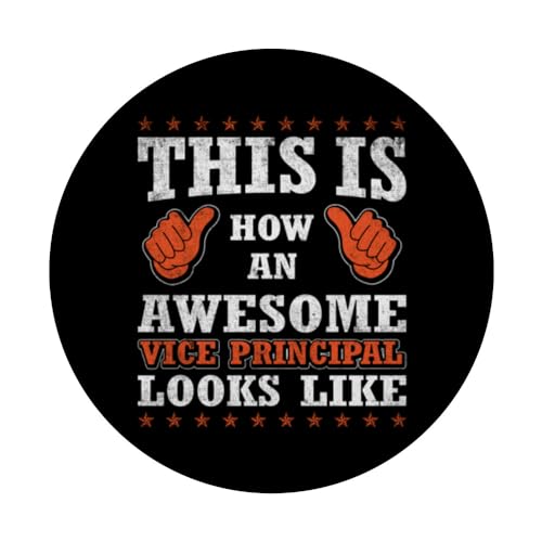 Funny Profession Quote Awesome Vice Principal PopSockets Swappable PopGrip, Black - Image 3