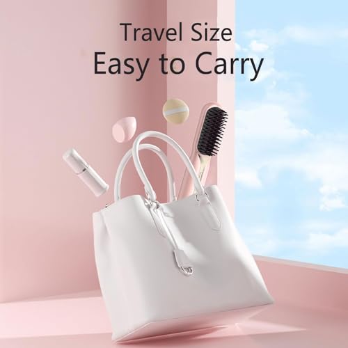 Image of Cordless Hair Straightener Comb,Portable Curling Iron for Travel,Anti-Scald Rechargeable Straightening Hot Comb