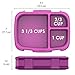 Bentgo® Fresh – Leak-Proof, Versatile 4-Compartment Bento-Style Lunch Box with Removable Divider, Portion-Controlled Meals for Teens and Adults On-The-Go – BPA-Free, Food-Safe Materials (Purple)