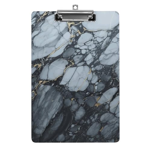 Porte-bloc A4 acrylique marbre noir pour écrire partout sans table lors des examens