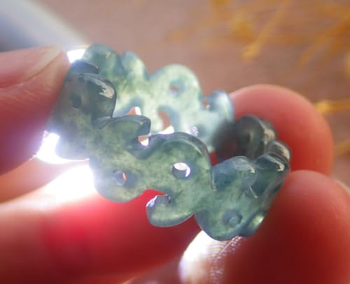 Certified Blue Water A JADE Jadeite $ Money RING USA. 6.75 戒指 690831 AS4