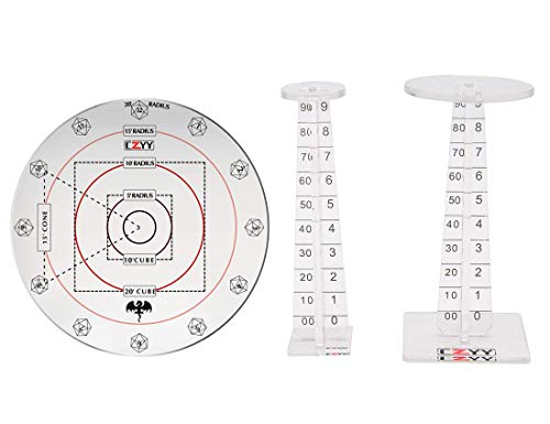 Spell AOE Tempalte + DND Flying Miniatures Combat Riser for Dungeons and Dragons, Pathfinder, D&D and Tabletop RPG