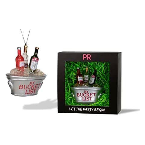 Party Rock | Alcohol Bucket List Glass Ornament | Drink Collection Cover