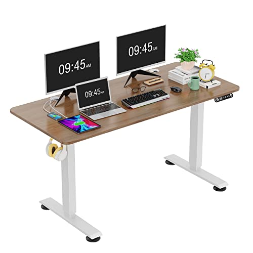 Farexon Electric Standing Desk Adjustable Height, 48”X 24‘’Stand Up Desk With Double Crossbeam Structure, Four Preset Heights, Current Protection Function,18Mm Tabletop #TOP22