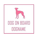 ForzaGroup 全犬種 全猫種対応 イタリアングレーハウンド2 (1905) 犬 イヌ いぬ dog 防水 車 ステッカー sticker シール 名前入れ 名前入り