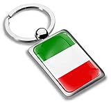 3D Metal Italy Italian National Flag Keyring Key Chain Gift Men Women Keychain Giftbox KK 221