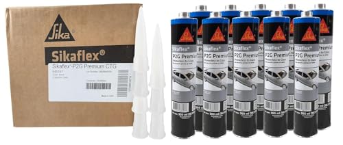 Sika Sikaflex P2G Premium Primerless Automotive Windshield/Auto Glass Urethane Adhesive 300ml (Cartridge, 10, Count)