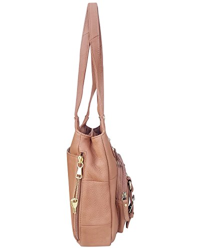 Roma Leathers Gun Concealment Purse - Cowhide Leather - Light Brown3