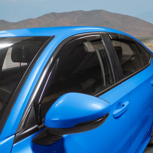 Goodyear Shatterproof in-Channel Window Deflectors for Honda Civic 2022-2026 Sedan, Rain Guards, Window Visors for Cars, Vent Deflector, Car Accessories, 4 pcs. - GY007910 by Goodyear - Image 5