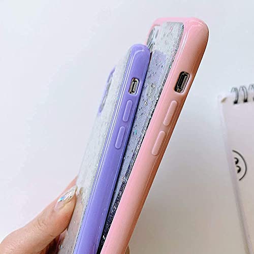 Image of MIDOS Silicone Back Cover Compatable With iPhone 13 Case For Girls Clear Transparent Star Bling Cute Sparkly Glitter Case For iPhone 13 (Pink)