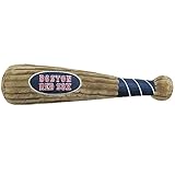 MLB BOSTON RED SOX Baseball Bat Toy for DOGS & CATS. Soft Corduroy Plush with Inner SQUEAKER