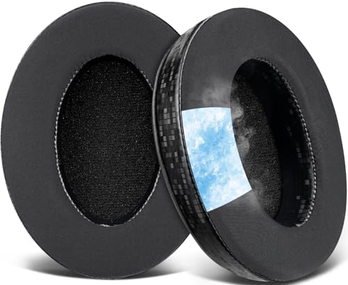 Image of SOULWIT Cooling Gel Earpads Cushions for Audio-Technica ATH M50X /M40X, HyperX Cloud /Alpha, SteelSeries Arctis, Ear Pads for Sony MDR-1ABT /1RBT /1RNC /7506, Turtle Beach Stealth 420X /600 - Black Square