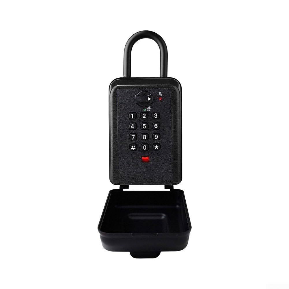 Caja de bloqueo de llave impermeable de botones con almacenamiento para pared