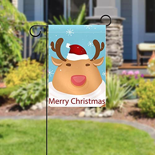 Drapeau de jardin de Noël抗褪色双面设计解决户外装饰易旧易磨损痛点