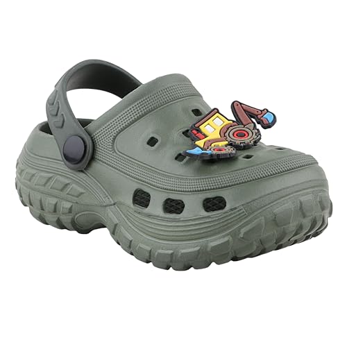 Image of FUEL Poddle Comfortable Indoor & Outdoor Casual Garden Clogs, Soft Cushioned Footbed and Lightweight EVA Slip-On Kids Clogs for Boys & Girls