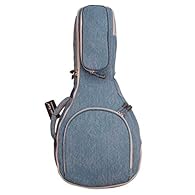 MUSIC FIRST Original Design 15mm Thick Padded Vintage & Retro Jeans Cloth / Denim A & F Style (Standard) Mandolin Gig Bag (Soft Case) Soft Mandolin Case Fits for Most of A & F Style Mandolin, INNER SIZE: length: 71 cm (27.9 inch)/Width: 31 cm ( 12.2 ...