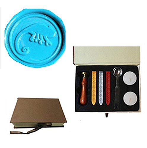 MDLG Vintage Lizard Custom Picture Logo Wedding Invitation Wax Seal Sealing Stamp Sticks Spoon Gift Box Set Kit