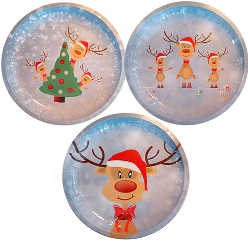 Sternfabrik 3er SET Gebäck & Deko Teller 26cm Ø Höhe: 3cm Metall...