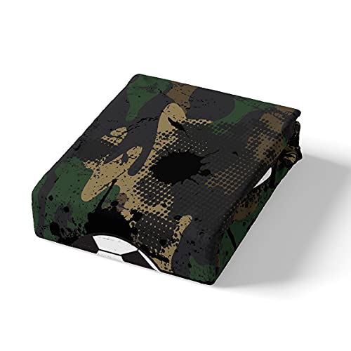 Camouflage Comforter Cover Soccer Ball Bedding Set America Football Duvet Cover For Children Kids Boys Girls Sports Theme Games Bedspread Cover Army Military Theme Room Decor Bedclothes Full Size #TOP4