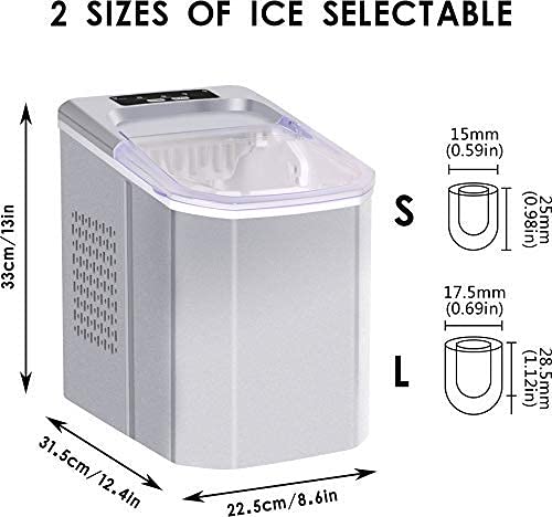Eismaschine für zu Hause, tragbare kleine Eiswürfelmaschine, elektrische leise Eismaschine mit Schaufel und abnehmbarem… – Bild 8