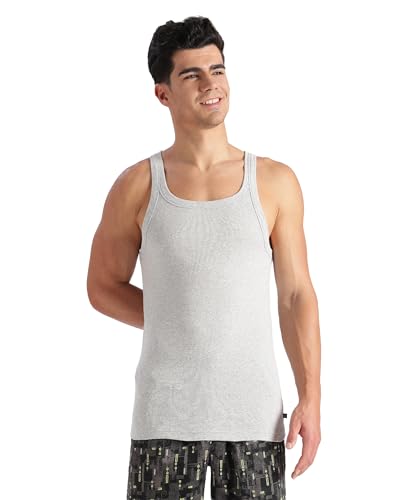 Image of Jockey US26 Men's Regular Fit Super Combed Cotton Rib Square Neckline Gym Vest