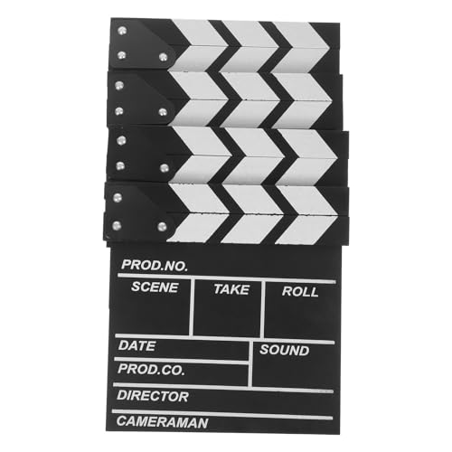 Claquetas de cine reutilizables de madera negra con acabado resistente 2