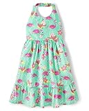 Gymboree,Girls,Spring Matching Dress Adult, Kids, Baby,Aqua Flamingos,12-18 Months