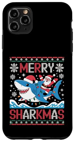 Merry Sharkmas AO[Z[^[ T^ CfBO V[N Cgt X}zP[X iPhone 11 Pro Max p