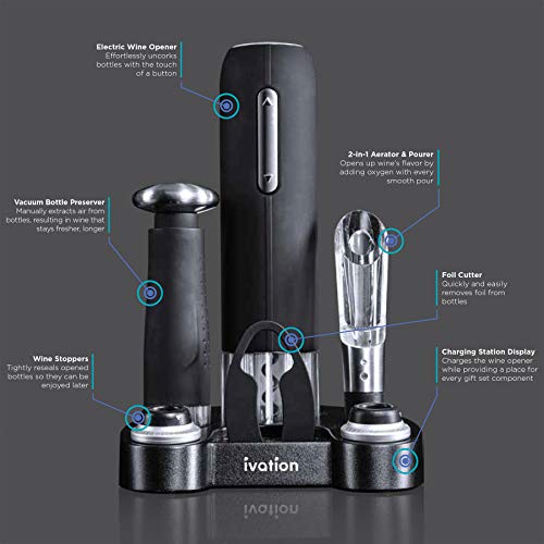 Ivation IVAWS20C Wine Gift Set, Includes Electric Wine Bottle Opener thumb #2